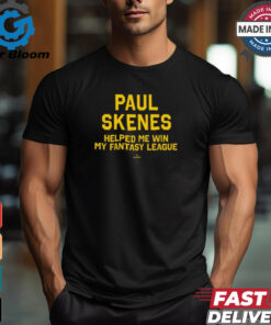 Official Pittsburgh Pirates MLB 2024 Paul Skenes Helped Me Win My Fantasy League t shirt