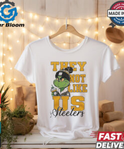 Official Pittsburgh Steelers Grinch They Not Like Us Steelers White Version T Shirt