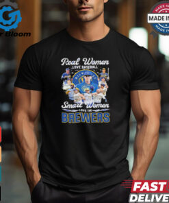 Official Real women love baseball smart women love the Milwaukee Brewers 2024 season players signatures shirt