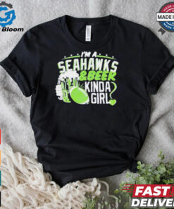 Official Seattle Seahawks I’m a Seahawks and beer kinda girl shirt