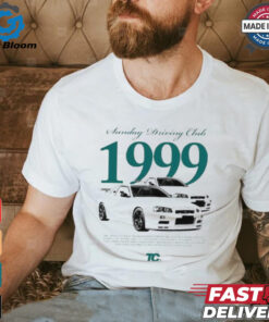 Official Sunday Driving Club 1999 The Nissan Gt r R34 Produced From 1995 To 2002 Is A Legendary Japanese T shirt