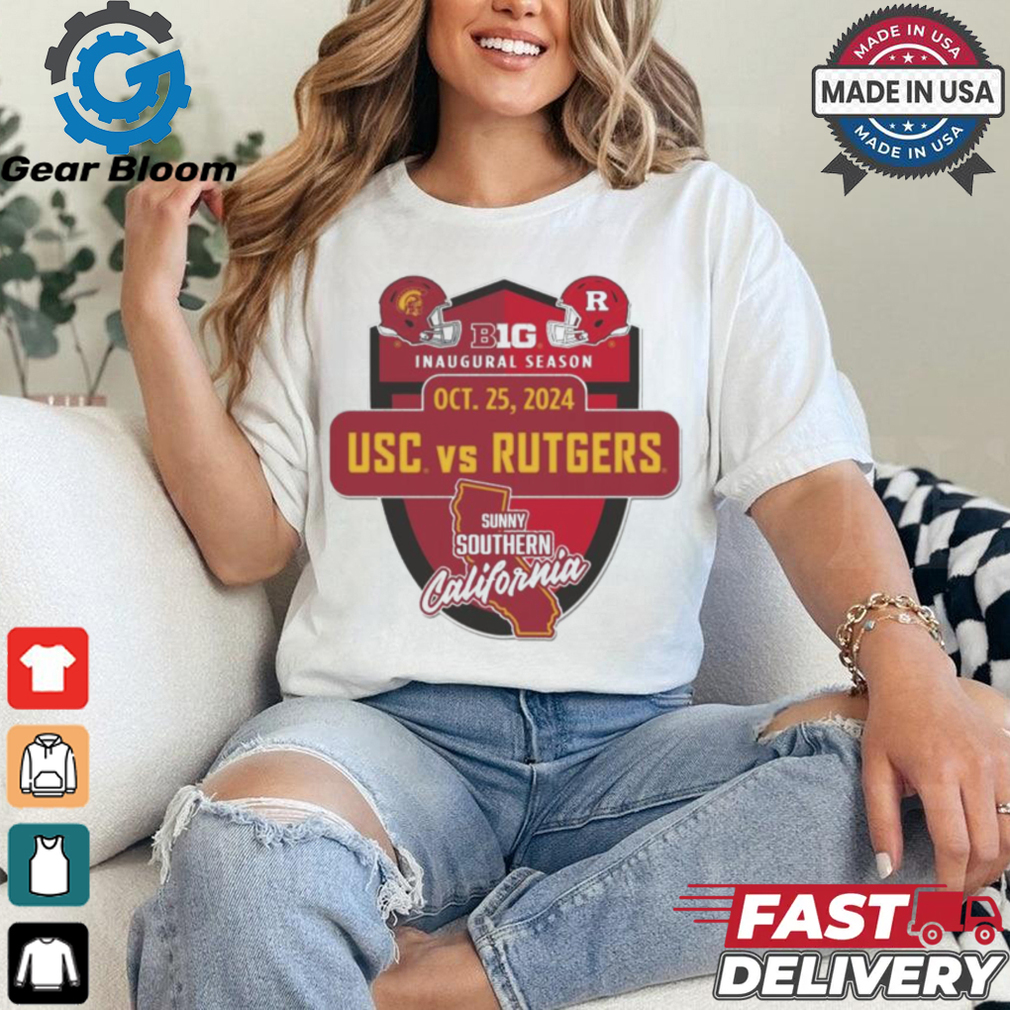 Official USC Trojans vs Rutgers Scarlet Knights Big 10 Inaugural Season October 25, 2024 Shirt Official USC Trojans vs Rutgers Scarlet Knights Big 10 Inaugural Season October 25, 2024 Shirt