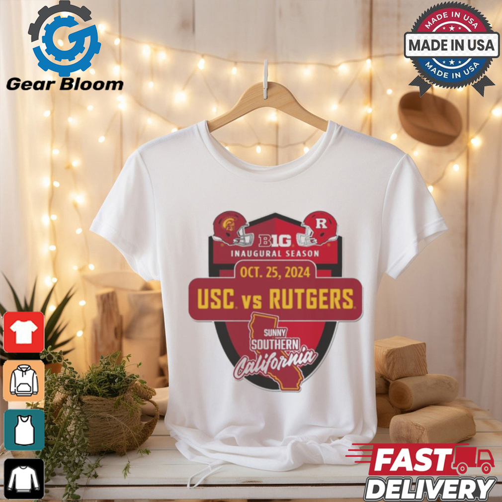 Official USC Trojans vs Rutgers Scarlet Knights Big 10 Inaugural Season October 25, 2024 Shirt Official USC Trojans vs Rutgers Scarlet Knights Big 10 Inaugural Season October 25, 2024 Shirt