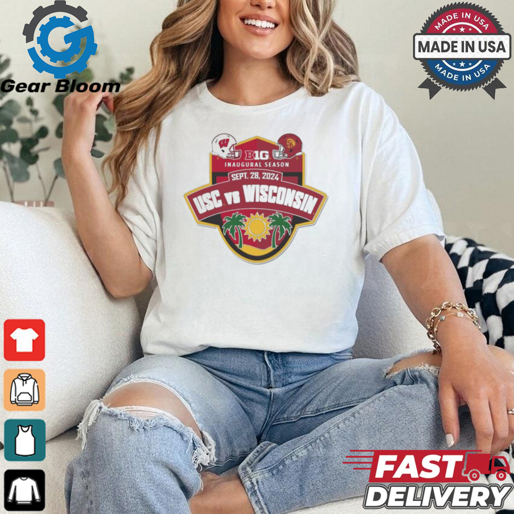 Official USC Trojans vs Wisconsin Badgers Big 10 Inaugural Season September 28, 2024 Shirt Official USC Trojans vs Wisconsin Badgers Big 10 Inaugural Season September 28, 2024 Shirt