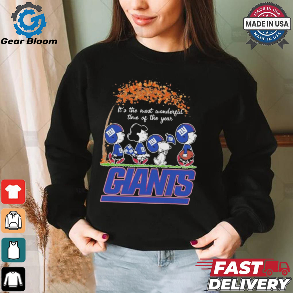 Peanuts Characters X New York Giants It’s The Most Wonderful Time Of The Year Shirt Peanuts Characters X New York Giants It’s The Most Wonderful Time Of The Year Shirt