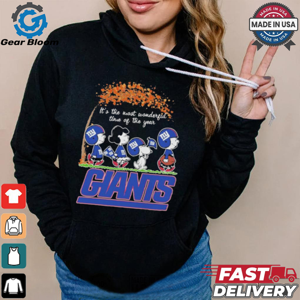 Peanuts Characters X New York Giants It’s The Most Wonderful Time Of The Year Shirt Peanuts Characters X New York Giants It’s The Most Wonderful Time Of The Year Shirt