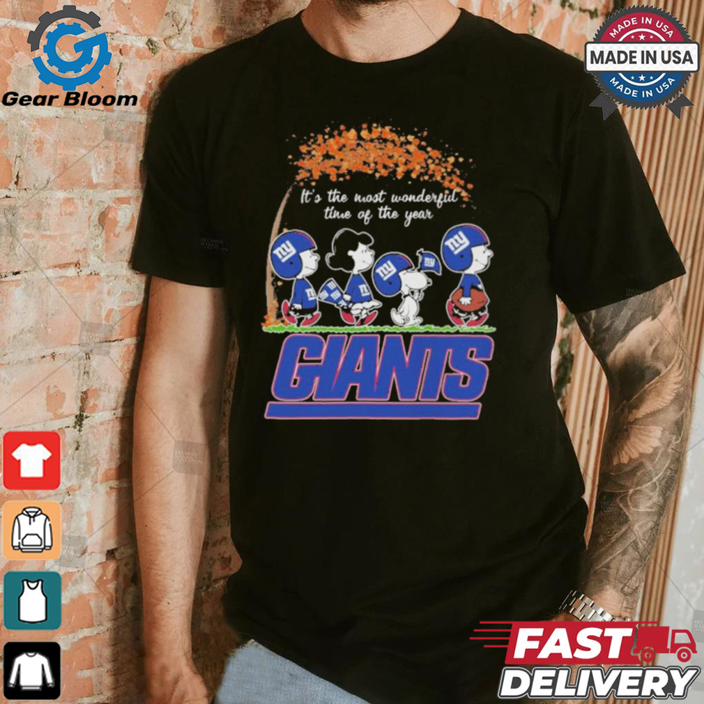 Peanuts Characters X New York Giants It’s The Most Wonderful Time Of The Year Shirt Peanuts Characters X New York Giants It’s The Most Wonderful Time Of The Year Shirt