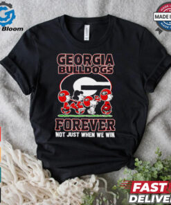 Peanuts Georgia Bulldogs forever not just when we win shirt