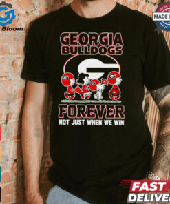 Peanuts Georgia Bulldogs forever not just when we win shirt