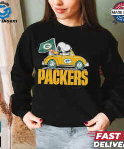 Peanuts Snoopy And Woodstock X Green Bay Packers On Car Shirt