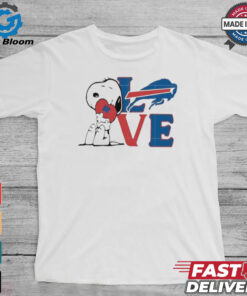 Peanuts Snoopy love Buffalo Bills shirt