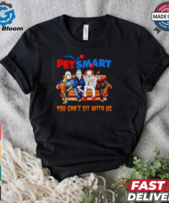 Pet smart club you can’t sit with us Voorhees Myers Pennywise and Krueger Halloween shirt