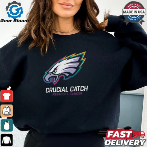 Philadelphia Eagles Nike Black 2024 NFL Crucial Catch T Shirt