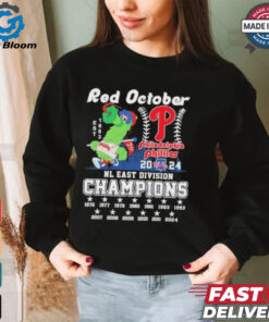 Phillie Phanatic Red October 2024 NL East Division Champions Philadelphia Phillies Shirt