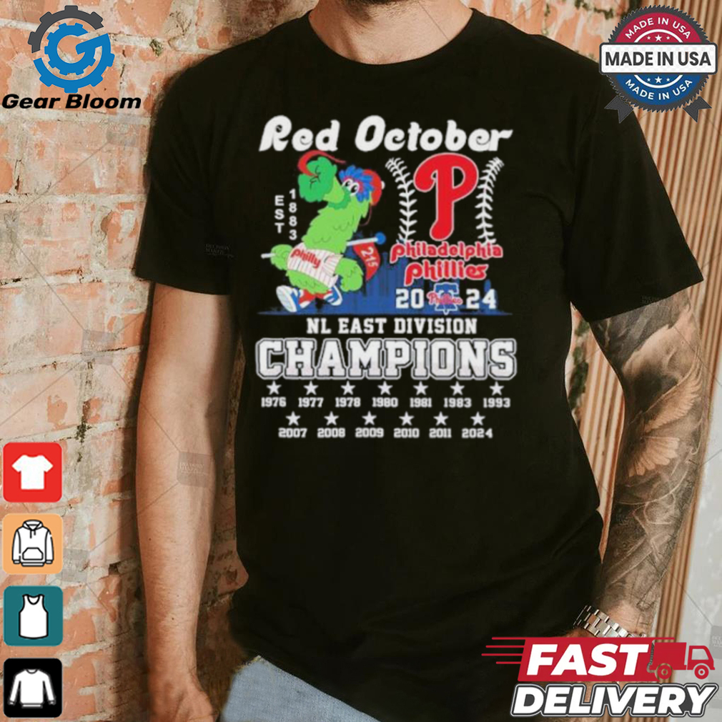 Phillie Phanatic Red October 2024 NL East Division Champions Philadelphia Phillies Shirt Phillie Phanatic Red October 2024 NL East Division Champions Philadelphia Phillies Shirt
