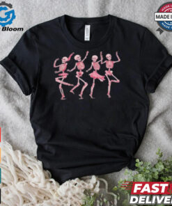 Pink Dancing Skeleton Teacher T Shirt