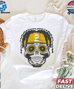 Pittsburgh Steelers Justin Fields Jersey Skull T shirt