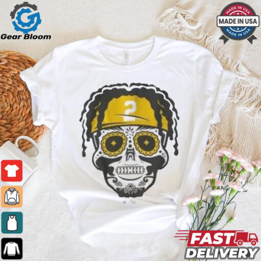 Pittsburgh Steelers Justin Fields Jersey Skull T shirt