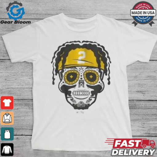 Pittsburgh Steelers Justin Fields Jersey Skull T shirt