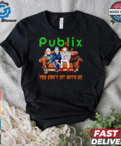 Publix club you can’t sit with us Voorhees Myers Pennywise and Krueger Halloween shirt