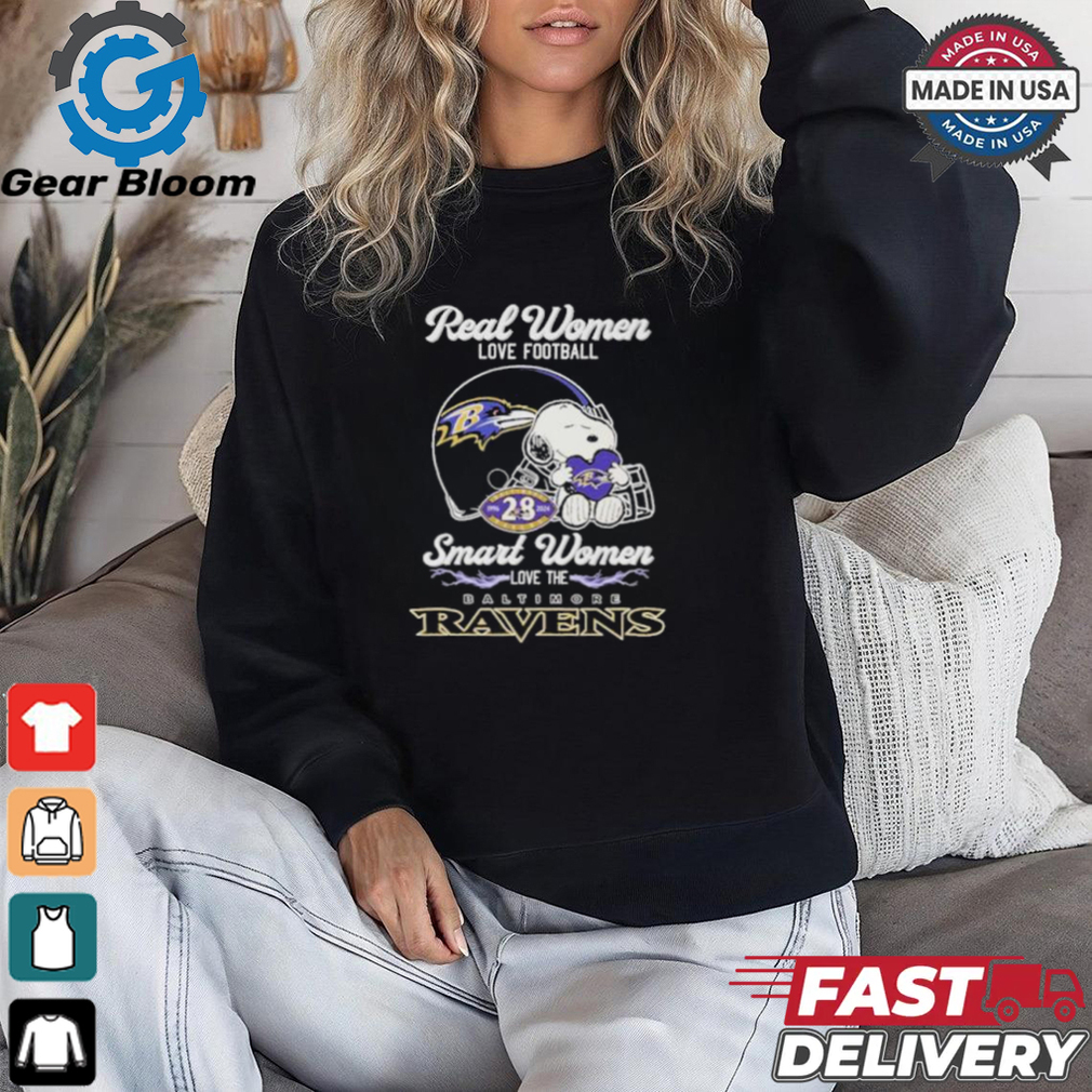 Real Women Love Football Smart Women Love The Baltimore Ravens X Snoopy Shirt Real Women Love Football Smart Women Love The Baltimore Ravens X Snoopy Shirt