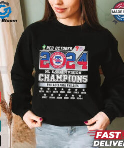 Red October 2024 NL East Division Champions Philadelphia Phillies Shirt