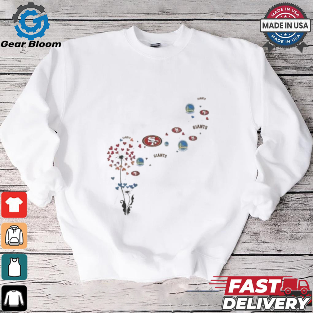 San Francisco Sports Teams Floral Dandelion Shirt San Francisco Sports Teams Floral Dandelion Shirt