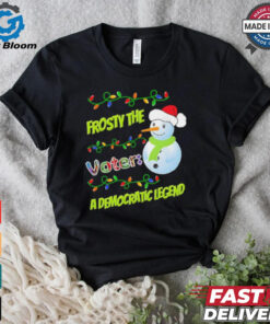 Santa snowman frosty the voter a democratic legend Merry Christmas election shirt