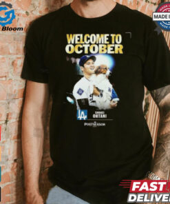 Shohei Ohtani From Los Angeles Dodgers Welcome To October MLB 2024 Postseason Unisex T Shirt