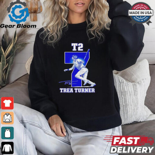 T2 number 7 Trea Turner Philadelphia Phillies signature shirt