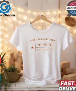 Texas Longhorns vs. Tennessee Football First SEC Game Matchup T Shirt