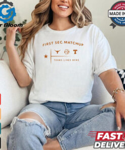 Texas Longhorns vs. Tennessee Football First SEC Game Matchup T Shirt