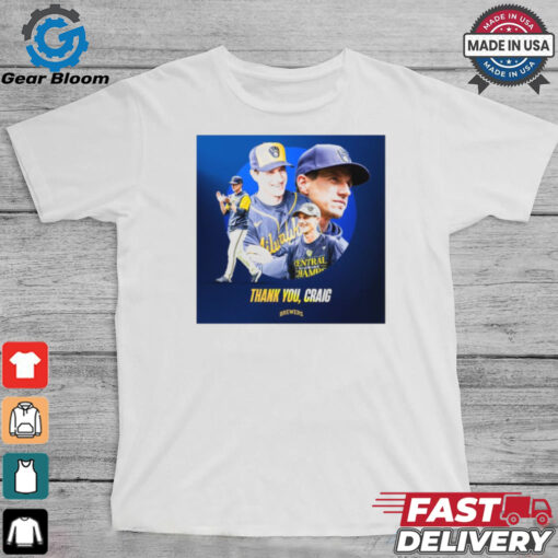 Thank You, Craig Counsell Milwaukee Brewers MLB Player Poster t shirt