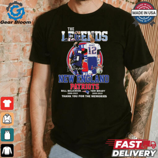 The Legends New England Patriots Bill Belichick & Tom Brady thank you shirt