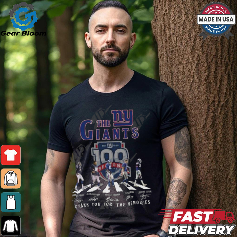 The New York Giants 100 Seasons Thank You For The Memories T Shirt The New York Giants 100 Seasons Thank You For The Memories T Shirt