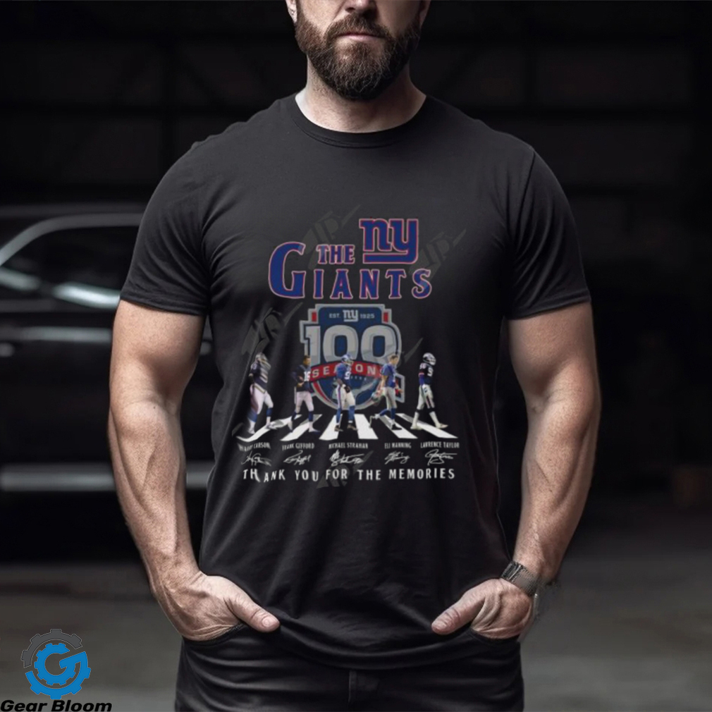 The New York Giants 100 Seasons Thank You For The Memories T Shirt The New York Giants 100 Seasons Thank You For The Memories T Shirt