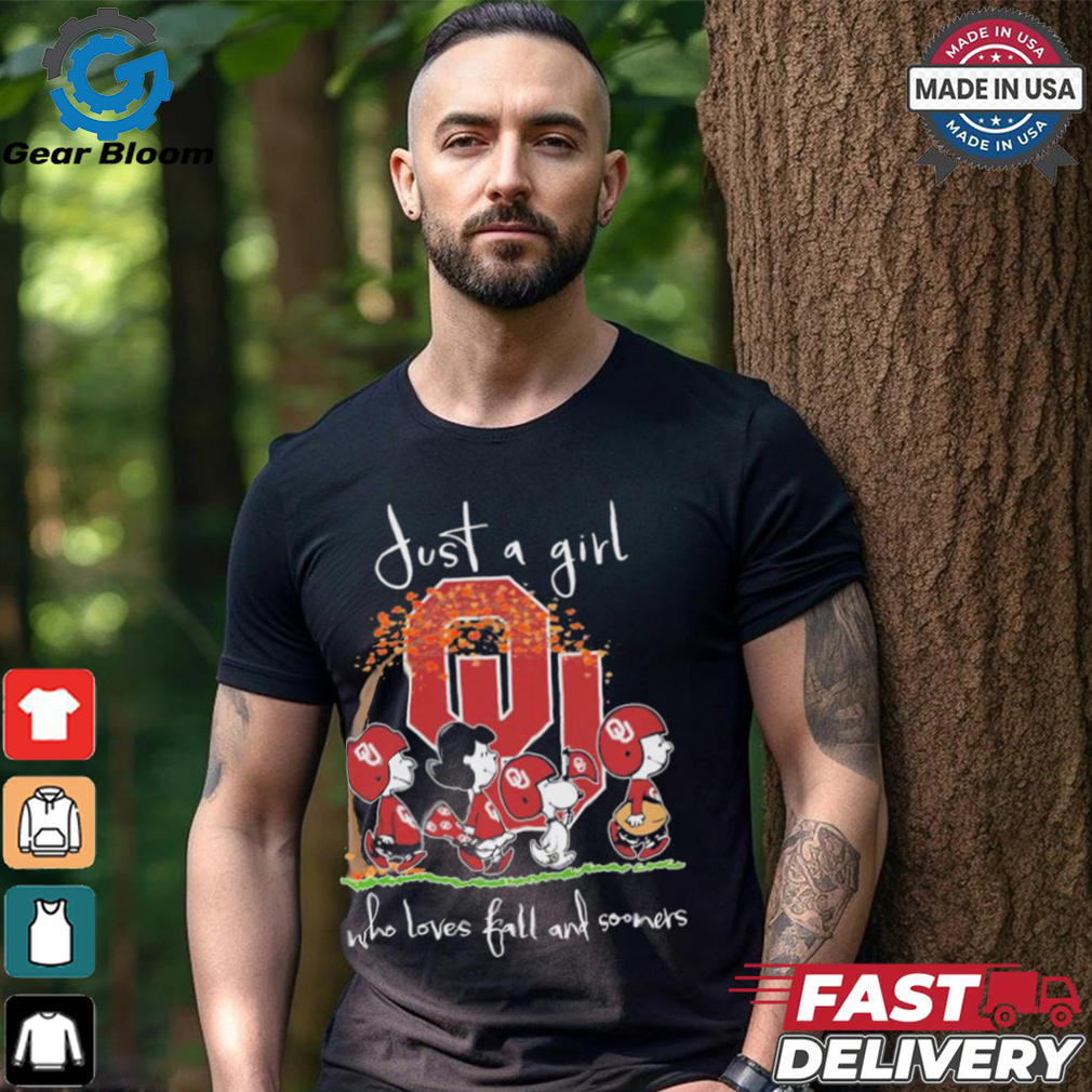 The Peanuts Walking Just A Girl Who Love Fall And University Of Oklahoma Shirt The Peanuts Walking Just A Girl Who Love Fall And University Of Oklahoma Shirt