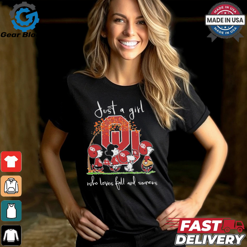 The Peanuts Walking Just A Girl Who Love Fall And University Of Oklahoma Shirt The Peanuts Walking Just A Girl Who Love Fall And University Of Oklahoma Shirt