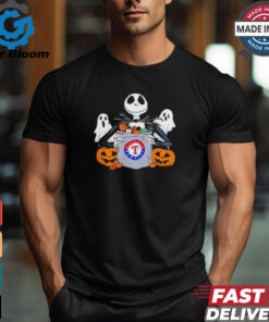 Texas Rangers Halloween Candy Spooky Jack Skellington shirt