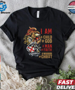 Viking lion I am a child of god a man of faith a warrior of Christ shirt