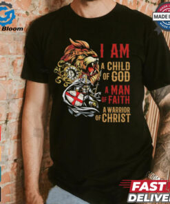 Viking lion I am a child of god a man of faith a warrior of Christ shirt