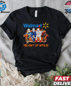 Walmart you can’t sit with us Voorhees Myers Pennywise and Krueger Halloween shirt