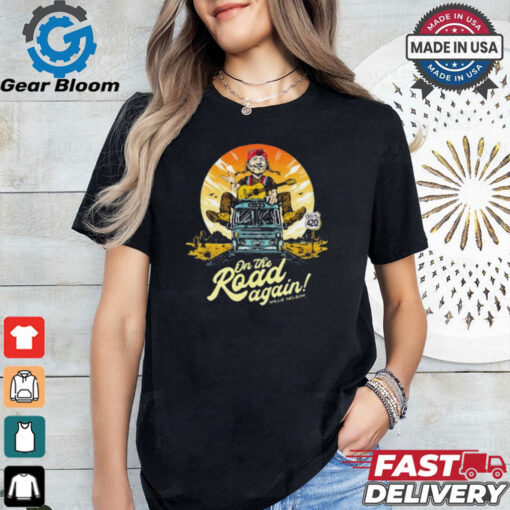 Willie Nelson On The Road Again 2024 Retro Painting t shirt