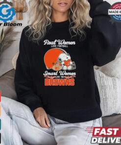 Real Women Love Football Smart Women Love The Cleveland Browns T Shirt