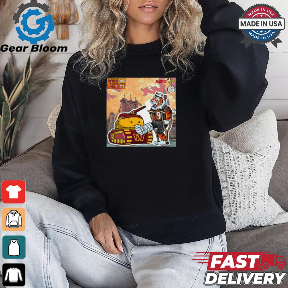 Washington Commanders vs Cincinnati Bengals on Monday Night Football mascot shirt Washington Commanders vs Cincinnati Bengals on Monday Night Football mascot shirt