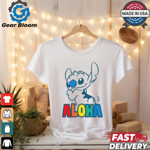 Disney Lilo & Stitch Dis Aloha Rainbow T Shirt