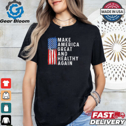 Vintage Usa Flag Make America Healthy And Great Again Maha T Shirt