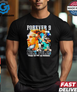 Official Forever 9 Nick Foles Thank You For The Memories T Shirt