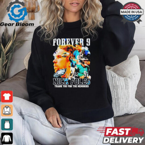 Official Forever 9 Nick Foles Thank You For The Memories T Shirt