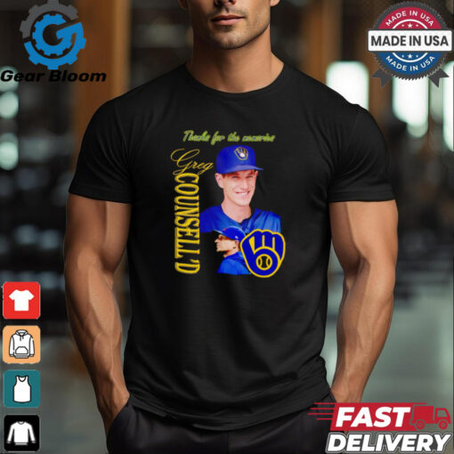 Craig Counsell Milwaukee Brewers thanks for the memories shirt